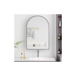 Wishdor - miroir de salle de bain avec meuble de rangement, armoire � miroir arc, pour salle de bain, ...