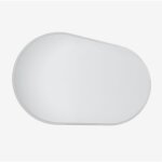 Miroir ovale pour salle de bain avec lumi�re led et anti - bu�e meunier sklum &x2194&xfe0e 120 cm