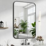 Miroir de salle de bain rectangulaire 61 x 91 cm, miroir mural de coiffeuse