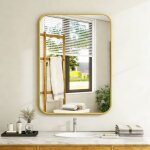 Miroir de salle de bain rectangulaire 61 x 91 cm, miroir mural de coiffeuse