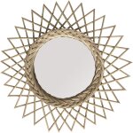 Miroir soleil 48x48 cm en rotin naturel Miroir soleil 48x48 cm en rotin naturel
