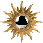 Miroir sorcire soleil ex - voto dor  accrocher