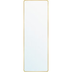 Miroir sur pied, 160 x 50 cm, cadre en alliage d?aluminium, verre tremp�, dor�