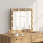 Miroir de vanit� � led - miroir de maquillage avec led ch�ne artisanal 60 x 55 x 18 cm 169698