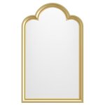 Vente - unique - miroir vintage en bois de paulownia - l. 84. 5 x h. 139 cm - doré - meini Vente - unique - miroir vintage en bois de paulownia - l. 84. 5 x h. 139 cm - doré - meini