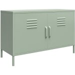 Mission district buffet avec 2 portes en m�tal vert