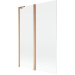 Mexen - mist l paroi de baignoire 2 volets 120 x 150 cm, transparent, cuivre bross - 8a9l - 120 - 011 ...