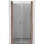 Mexen - mist porte de douche pivotante 110 cm, transparent, cuivre bross� - 8a7 - 110 - 000 - 65 - 00 ...