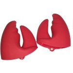 Mitaines de four en silicone, pince de homard r�sistant � la chaleur support de casserole gants de four ...