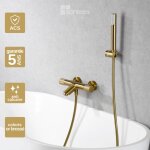 Imex products - mitigeur de baignoire et douche anti - calcaire thermostatique or bross imex line btd038 ...