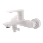 Mitigeur baignoire mural nil en laiton blanc - blanc - blanc - -