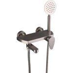 Mitigeur de baignoire mural robinets de bain avec douchette mitigeur monocommande de bain avec support ...