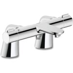 Duravit - mitigeur baignoire thermostatique wave chrom brillant avec colonnettes