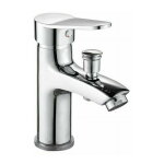 Mitigeur bains / douche, monotrou chrom�?mitigeur monocommande bain robinet de lavabo monotrou for salle ...