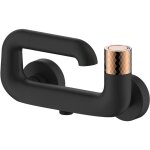 Edouard rousseau - mitigeur bain douche 'o' - fabrication fran�aise - noir / rose gold