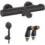 Paini france - mitigeur bain douche thermostatique paini ruby + minikit douchette 3 jets rond ruby + ...