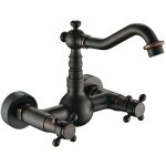 Mitigeur de cuisine antique inspir�e robinet de cuisine - fixation murale, vieux laiton (noir)