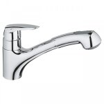[jamais utilise] mitigeur de cuisine grohe eurodisc avec douchette extractible 2 jets rotation 140� chrom� ...