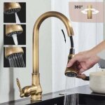 Mitigeur de cuisine r�tro evier rabattable fen�tre en laiton acier inox 304 robinet , cuisine douchette ...