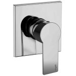 Mitigeur de douche encastr� sans inverseur, plaque en acier inox, noir mat paffoni tango s�rie ta010no ...