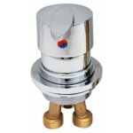 Mitigeur de douche en laiton chrom� avec inverseur, connexion pour eau chaude et froide, id�al pour cabines ...