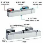 Mitigeur de douche monobloc, mitigeur thermostatique de douche � 2 sorties, sortie sup�rieure 3 / 4 (26, ...