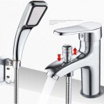 Mitigeur de douche robinet de douche robinet monotrou  double usage chaud et froid alliage?robinet de ...
