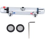 Mitigeur de douche thermostatique chrom moderne, barre de remplacement, accessoire de salle de bains ...