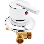 Shmshng - mitigeur d'eau froide et chaude à sortie unidirectionnelle filetage / intubation laiton galvanoplast ... Shmshng - mitigeur d'eau froide et chaude à sortie unidirectionnelle filetage / intubation laiton galvanoplast ...