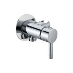 Mitigeur encastr� rond avec support int�gr� en laiton chrom� g 1 / 2 tecom