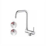 Fitags - mitigeur d'vier bec rabattable 360 rotatif en acier nickel bross robinet cuisine repliable ...