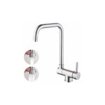 Mitigeur d'vier bec rabattable 360 rotatif en acier nickel bross robinet cuisine repliable pour evier ...
