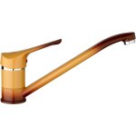 Mitigeur d'vier de cuisine avec bec bas pivotant en laiton, coloris terra di francia mamoli rubinetteria ...