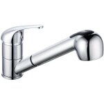 Mitigeur �vier - douchette extractible 2 jets, flexible inox double agrafage - 190 (hauteur) x 170 (saillie) ...