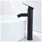 Mitigeur de lavabo, design � bec haut, robinet monotrou, pour vasque � poser sur table pour salle de ...