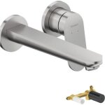 Duravit - mitigeur lavabo encastr wave inox bross + corps encastr