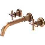 Mitigeur de lavabo encastr� mural robinetterie lavabo double poign�e pivotant mitigeur salle de bain ...