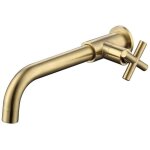 Mitigeur de lavabo en laiton robinet d'eau froide montage mural eau froide support mural 1 / 2 pouce ...