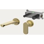 Kroos � - mitigeur lavabo mural dor� bross� - hera