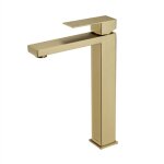 Mitigeur de lavabo or robinet lavabo haut pour vasque robinet salle de bain en acier inox mitigeur pour ...