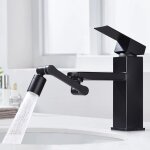 Mitigeur lavabo salle de bain noir avec bec en laiton ? robinet design moderne, cartouche cramique anti ...