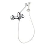 Mitigeur mural easy avec cartouche cramique et douchette hyginique. mitigeur clinique - idral