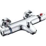 Mitigeur thermostatique de bain en laiton, eau chaude � gauche, eau froide � droite, mitigeur de douche ...