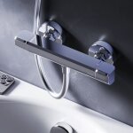 Am. pm - mitigeur thermostatique de douche, noir flash fna40022