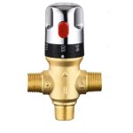 Mitigeur thermostatique r�glable en laiton ? contr�le pr�cis de la temp�rature ? arr�t automatique en ...