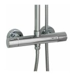 Ymyny - mitigeur thermostatique rond double sortie pour colonne douche - chrom
