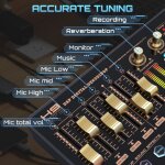 Mixeur dj avec carte son, todeco studio de production de podcast m�langeur audio portable bluetooth contr�leur ...