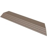 Bordure de finition wpc coin droit marron fonc pour dalles de sol clipsable, 38x2x7, 5 cm, aspect bois, ...