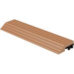 Bordure de finition wpc droite marron clair pour dalles de sol clipsable, 30x2x7, 5 cm, aspect bois, ...