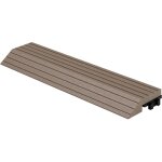 Bordure de finition wpc droite marron fonc� pour dalles de sol clipsable, 30x2x7, 5 cm, aspect bois, ...